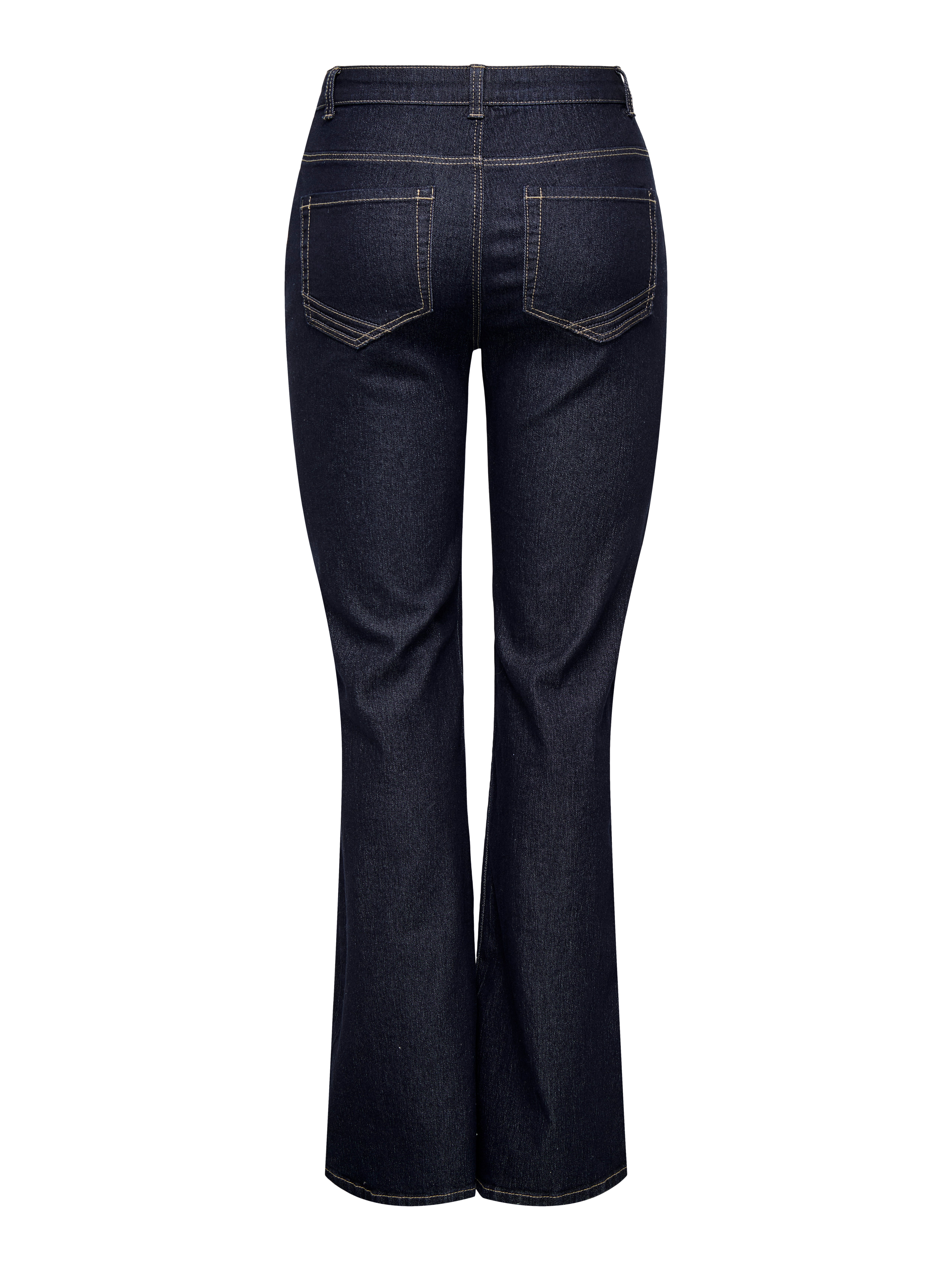 ONLSANDRA Hohe Taille Ausgestellt Jeans Dark Blue Denim