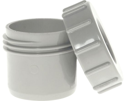 Airfit eindplug DN50 met schroefdop, grijs