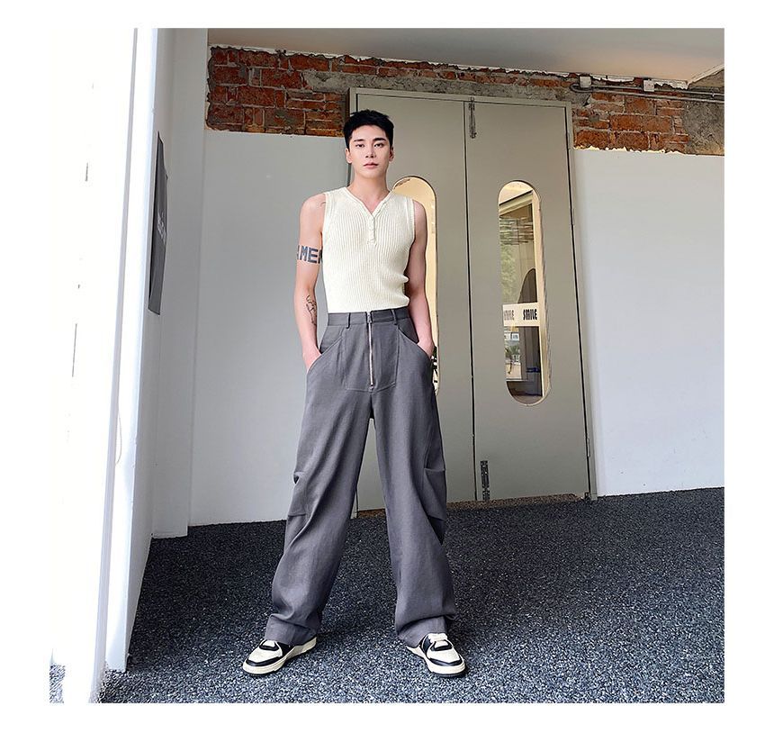 ravewider - Hoge taille effen wijde jeans
