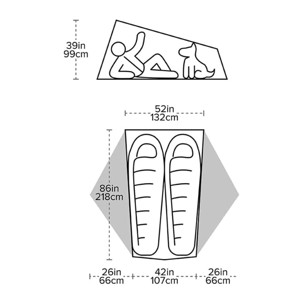 Tente bivouac BIG AGNES TIGER WALL UL2 BIKEPACK SOLUTION DYE