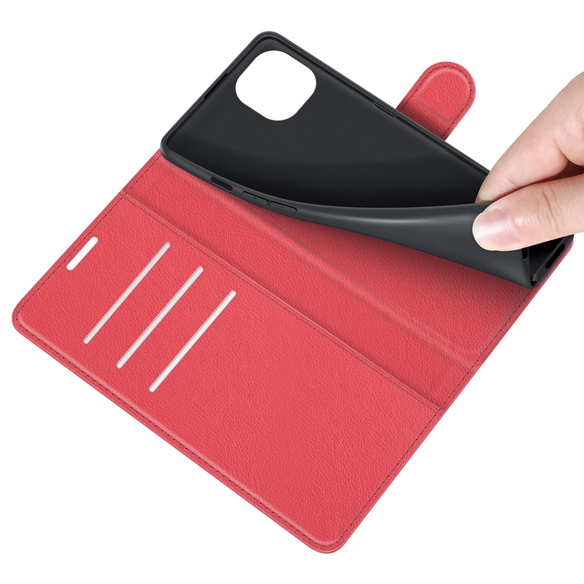Hülle Handy Schutz für Apple IPhone 13 Case Cover Tasche Etuis Bumper Rot Neu