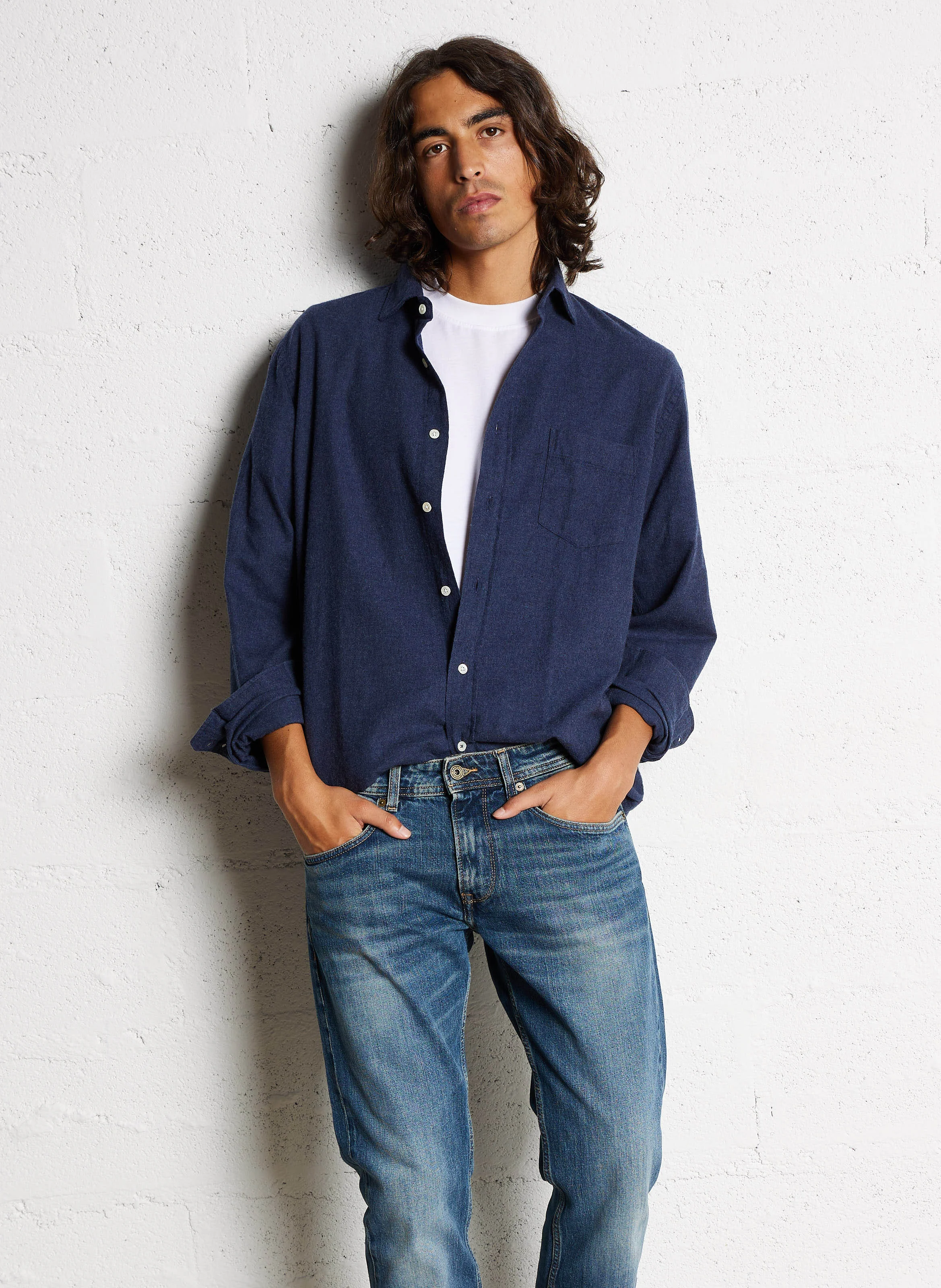 PAUL - Chemise col classique en coton | Bleu