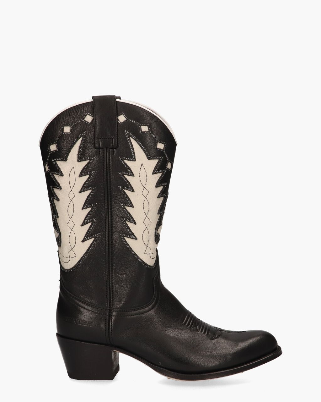 Sendra 18172 Zwart/Wit Damesboots