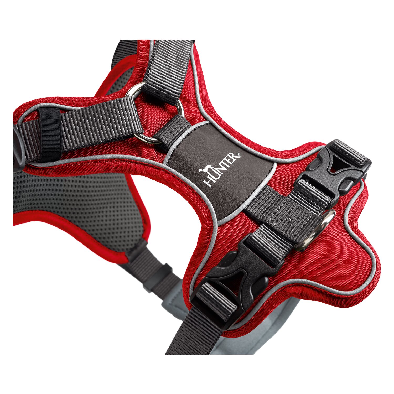 HUNTER Geschirr Divo - rot/grau