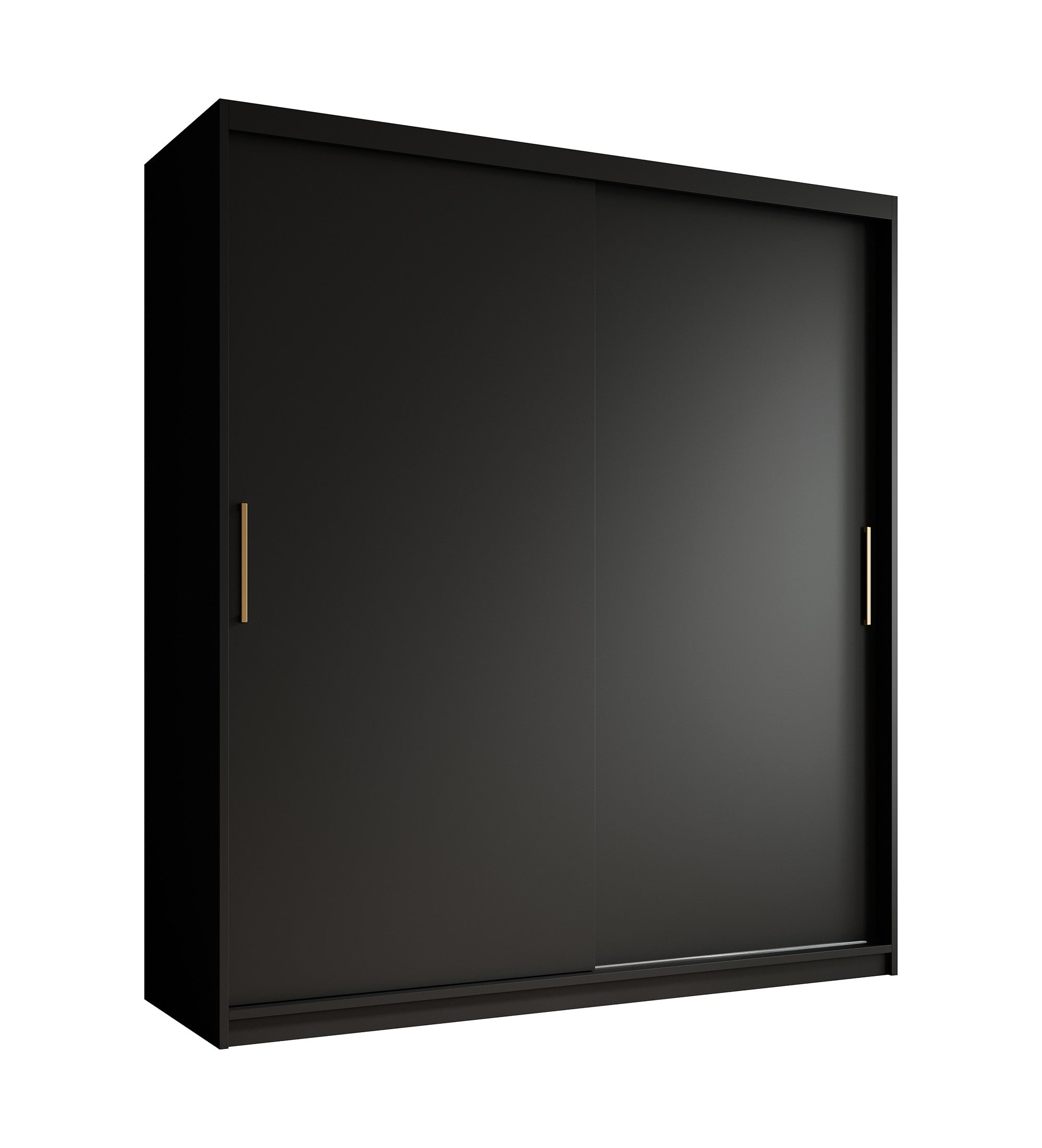 Mandalin - Kledingkast met schuifdeuren - Zwart - 180x62x200 cm
