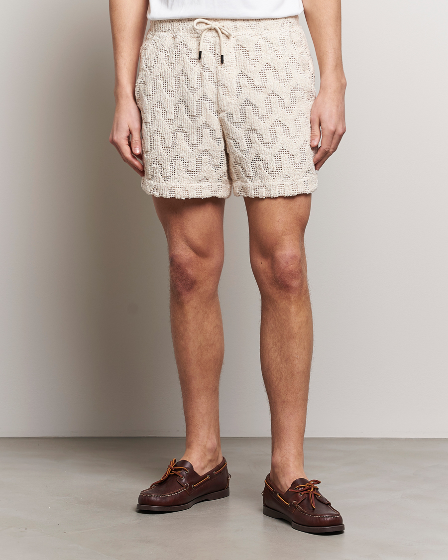 OAS Atlas Cuba Crochet Shorts Off White