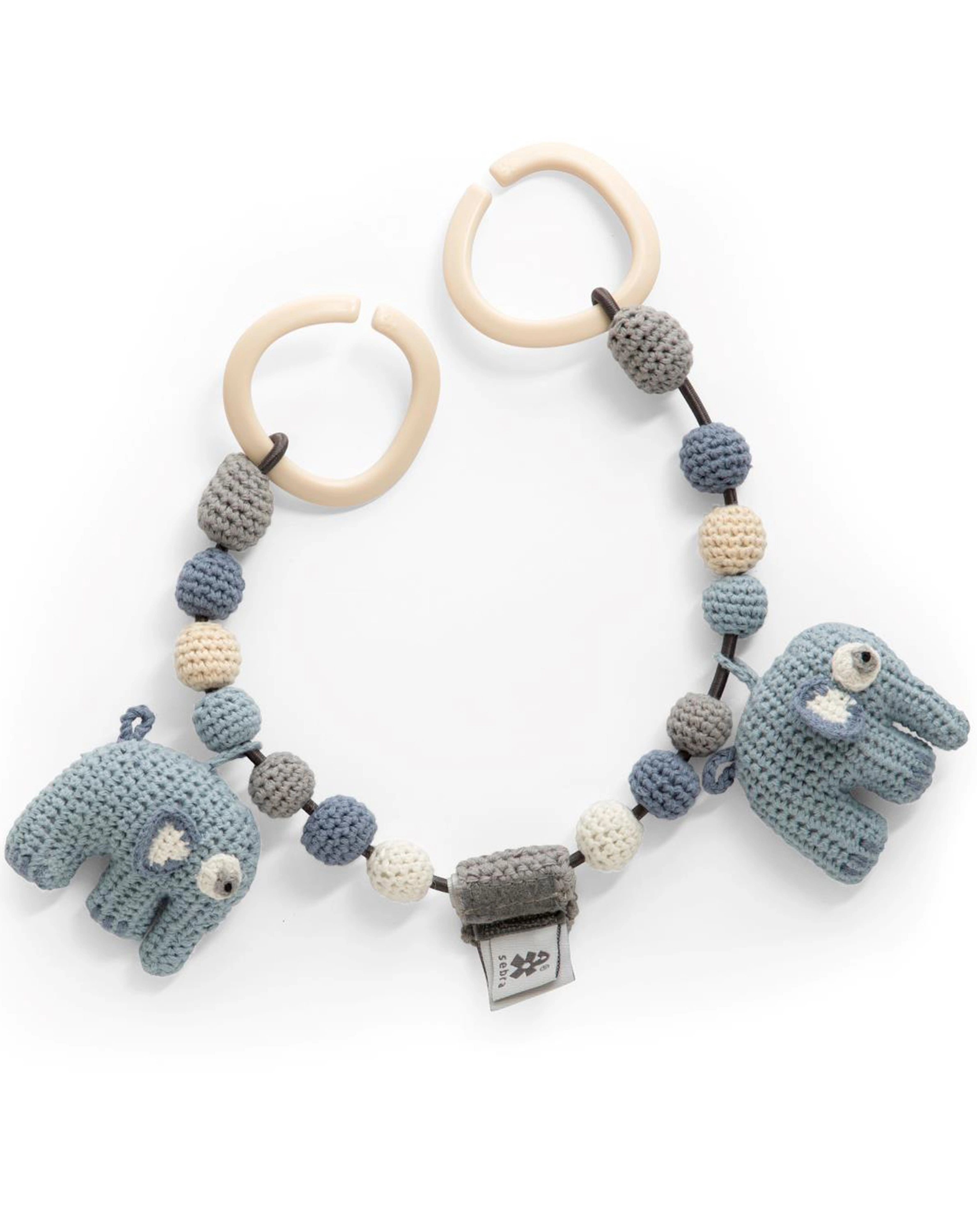 Kinderwagenkette FANTO DER ELEFANT in powder blue
