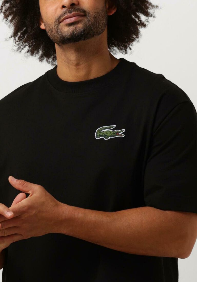 LACOSTE zwarte lacoste t-shirt 1ht1 men's tee-shirt
