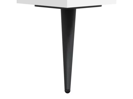 Table de chevet blanc 40x40x66 cm bois d'ingénierie