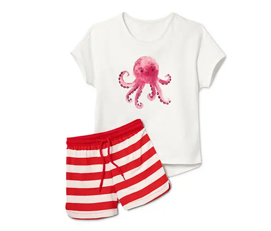 2 Baumwoll Shorty-Pyjamas