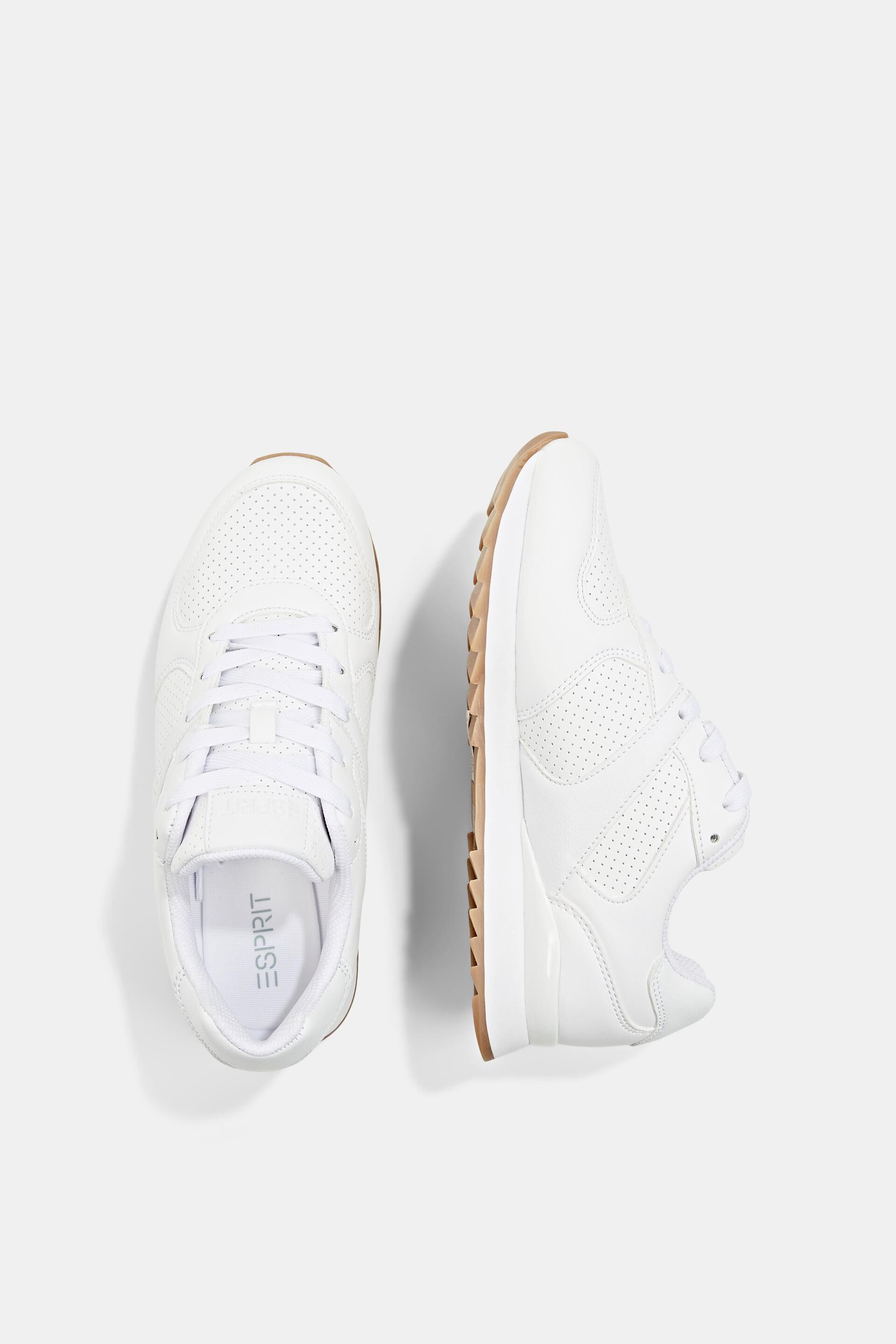 Sneakers en mélange de matières façon similicuir