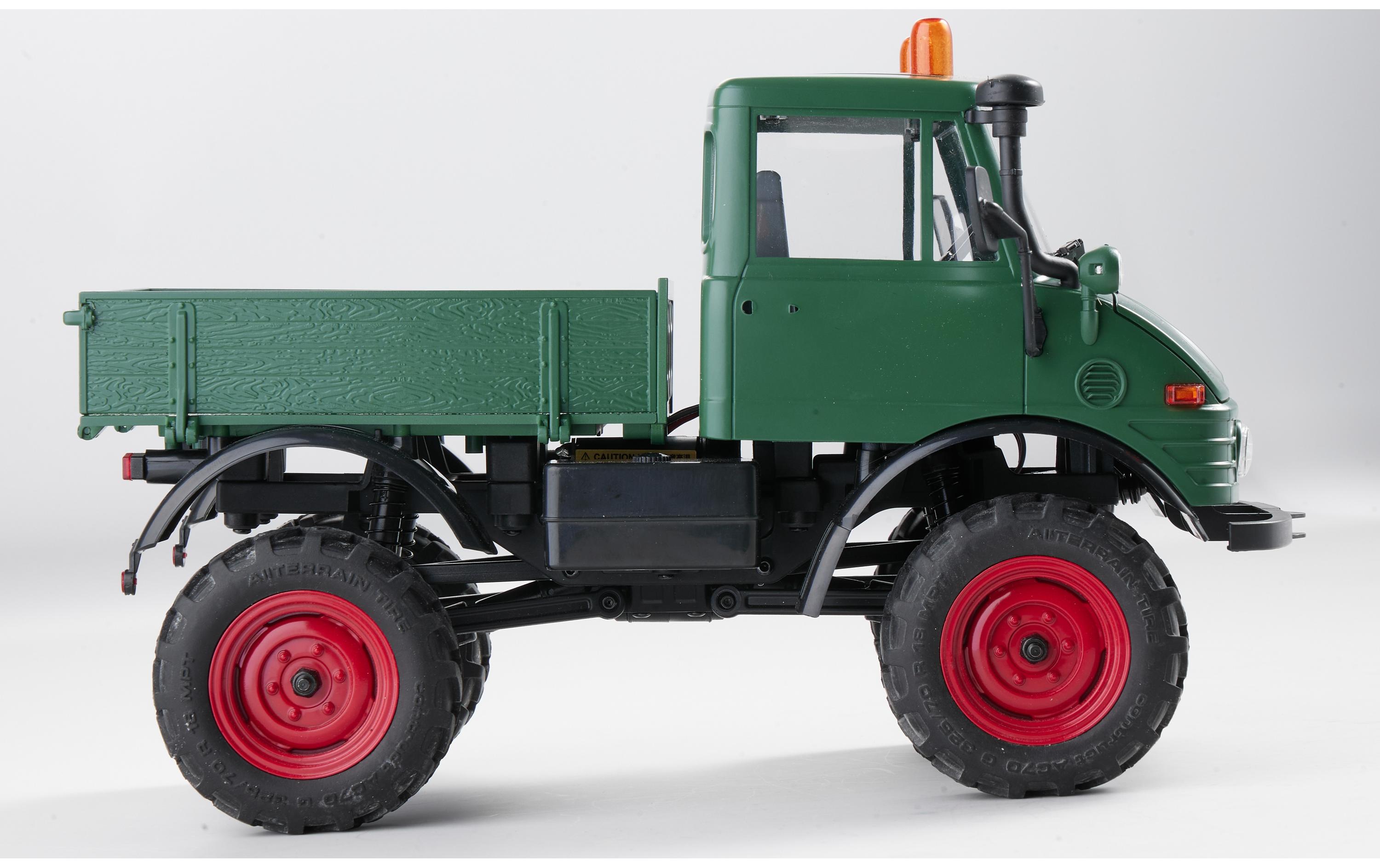 Scale Crawler FXC24 Unimog 421 Grün, RTR, 1:24<br>FCX24 Mini Rock Crawler mit detaillierter Unimog Karosserie und 2-Gang Getriebe