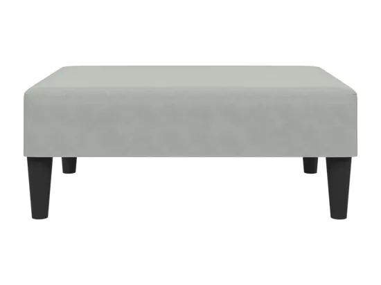 Repose-pied gris clair 77x55x31 cm velours