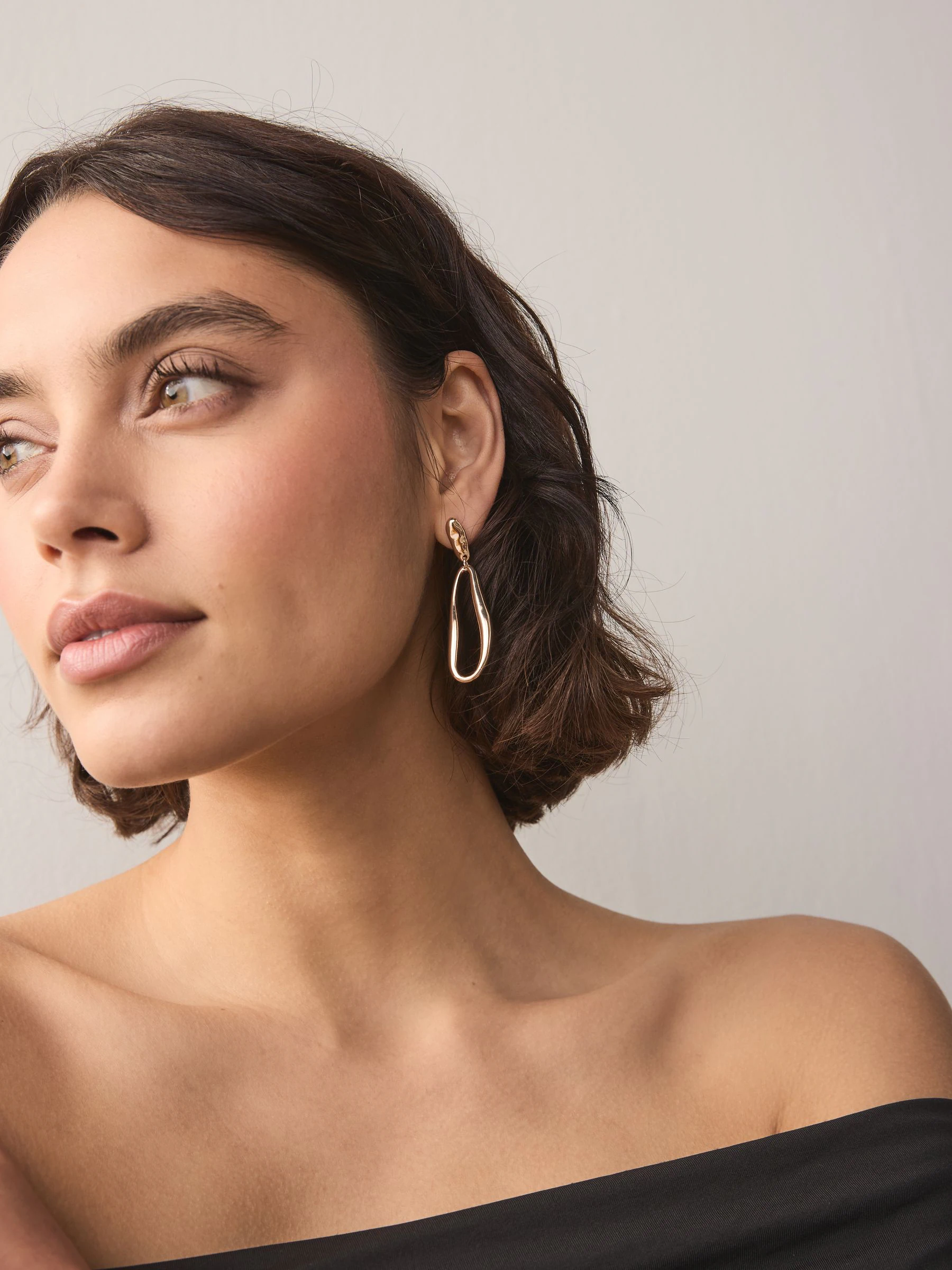 Goudkleurig - Molten Drop Earrings