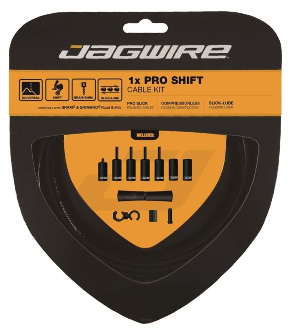 Jagwire Pro Road/MTB Gearkabelsæt, Stealth Black