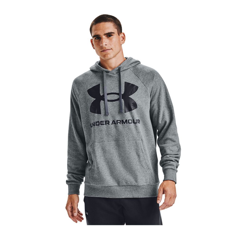 Under Armour RIVAL FLEECE BIG LOGO - Sweat Homme gris