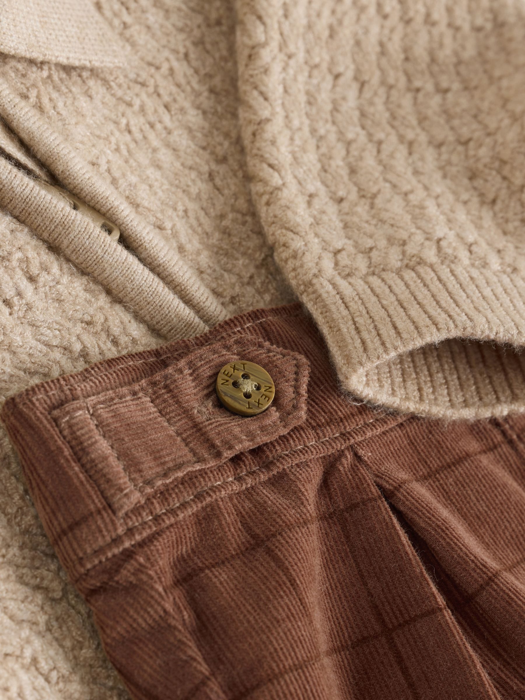 Neutraal - Babyset van gebreide top en broek (0mnd-2jr)