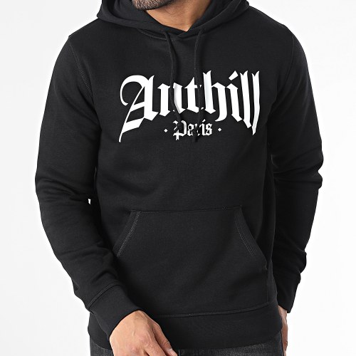 Sweat Capuche Gothic Noir Blanc