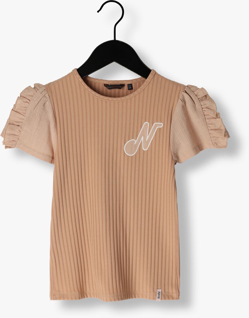 NONO zand nono t-shirt kathleen tshirt with fancy contrast sleeves