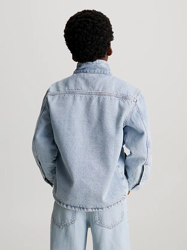 Jaqueta corta-vento de jeans