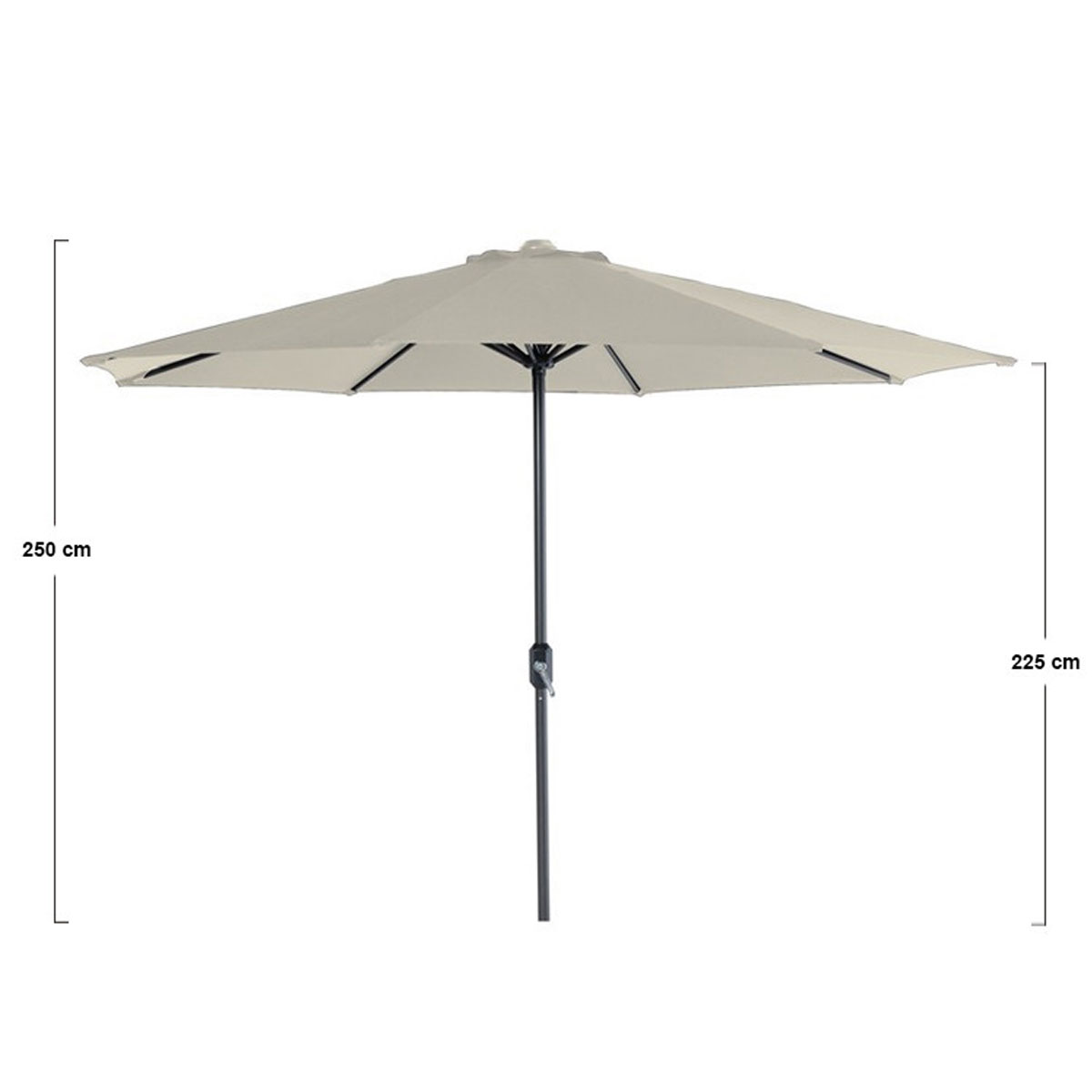 Garden Impressions Lotus ecru ronde stokparasol