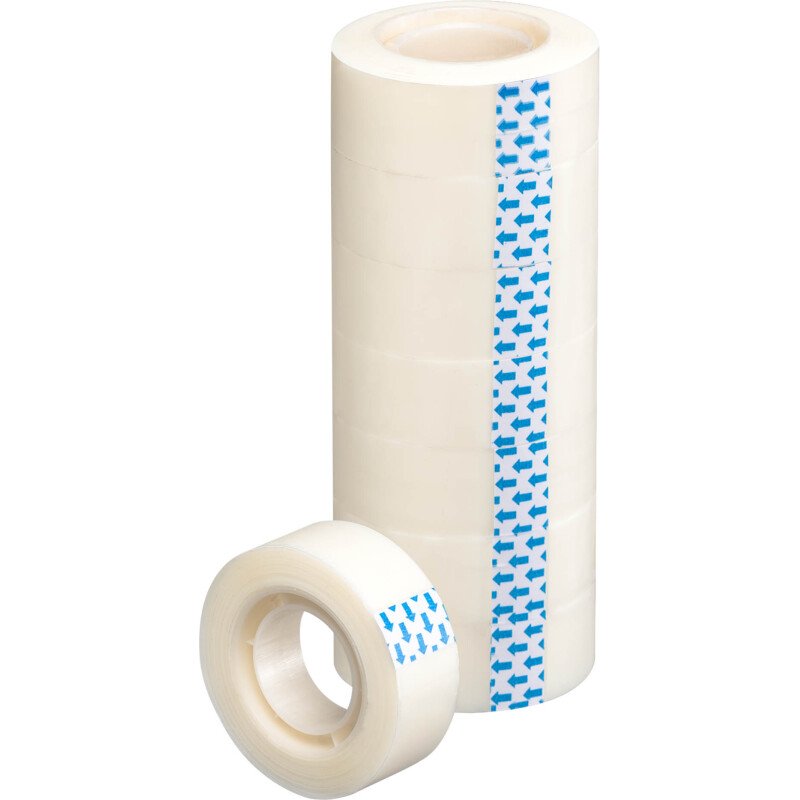 Ruban adhésif invisible budget - Largeur 19 mm x longueur 33 m - Lot de 8