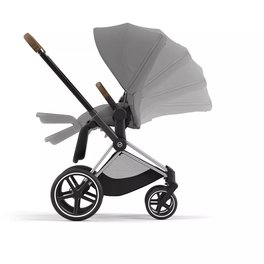 cybex PLATINUM Kombikinderwagen New Priam Chrome Brown Mirage Grey