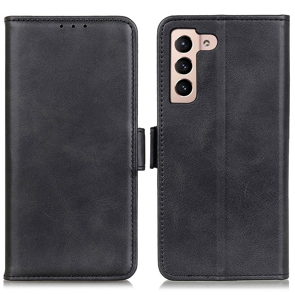 Samsung Galaxy S23 5G Vintage Leder Tasche Flip Cover Fashion Design - Schwarz