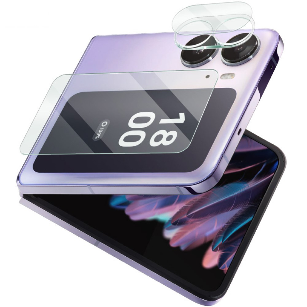 Oppo Find N2 Flip Kamera und Display Panzerglas Schutz