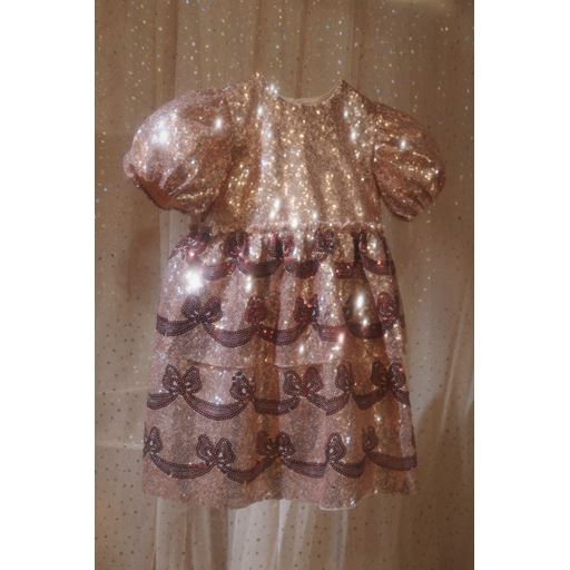Konges Sløjd Starla Bow Wow Kjole, Gold Blush, 104 cm