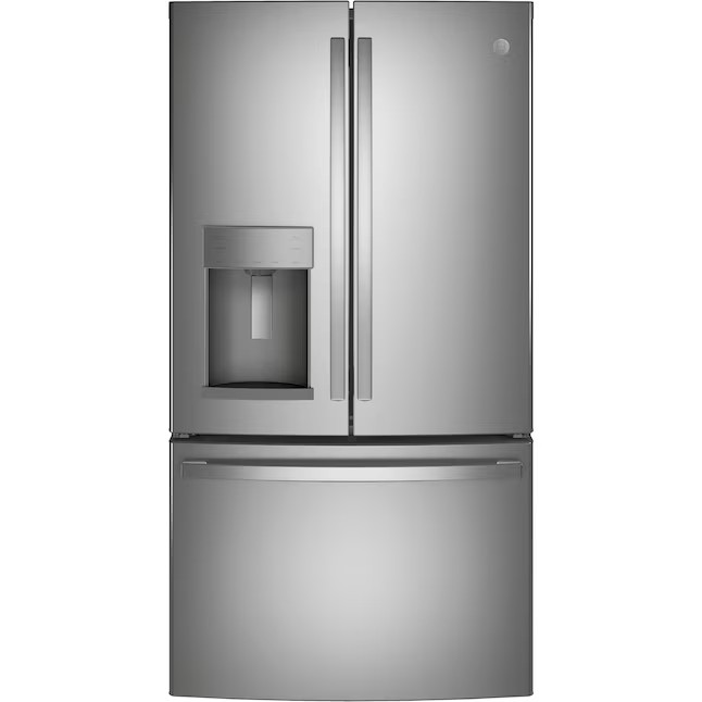 Refrigerador GE French Door de 27,7 pés cúbicos com máquina de gelo (aço inoxidável resistente a impressões digitais) ENERGY STAR