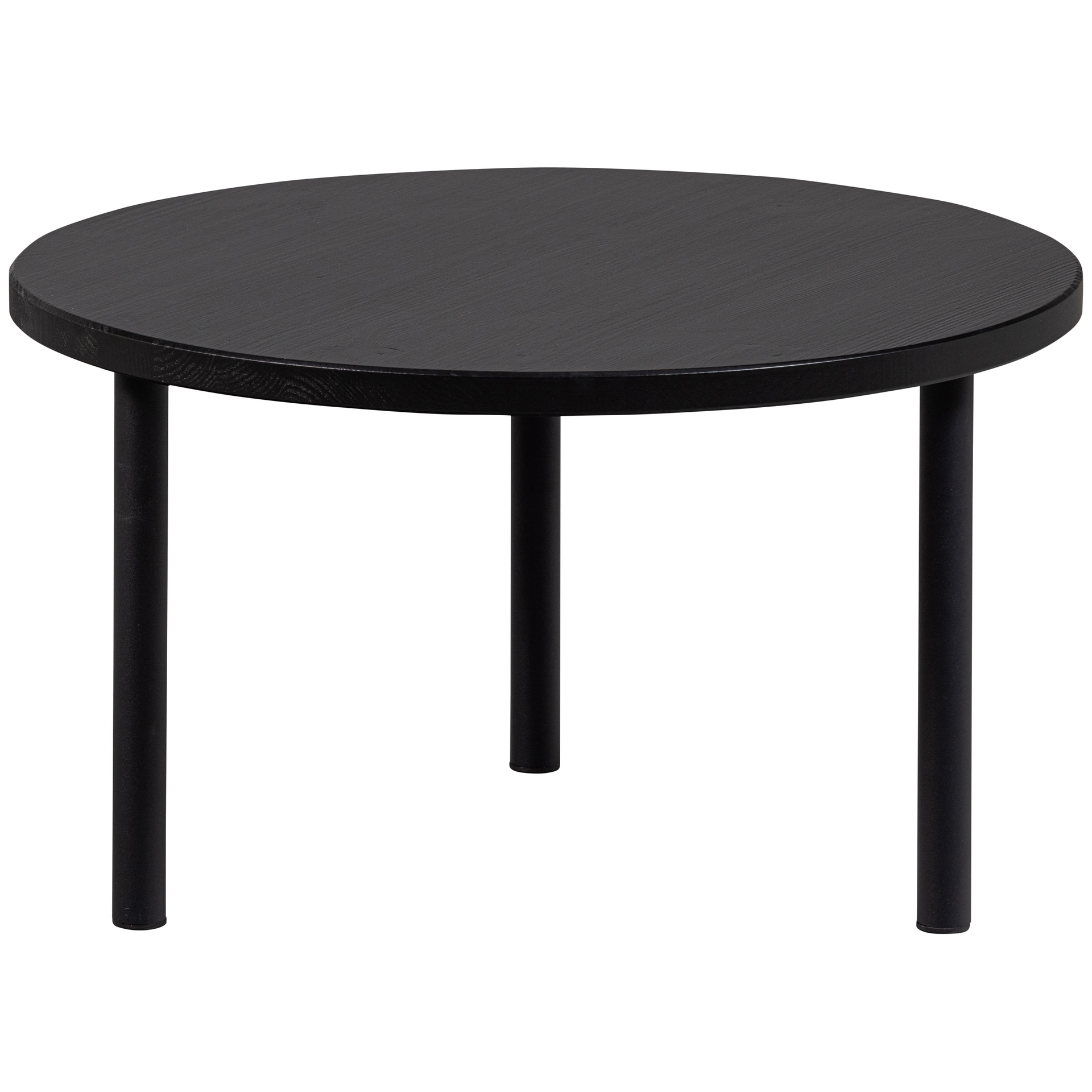 Couchtisch LAUT 60x60 cm rund Kiefernholz schwarz