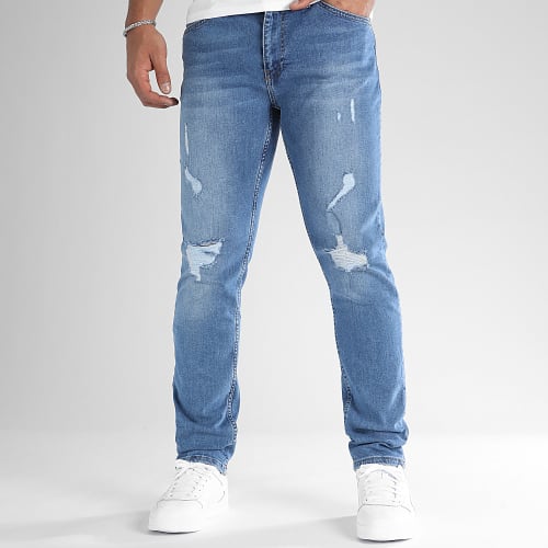 Jean Regular Fit Avec Destroy 2680 Bleu Denim