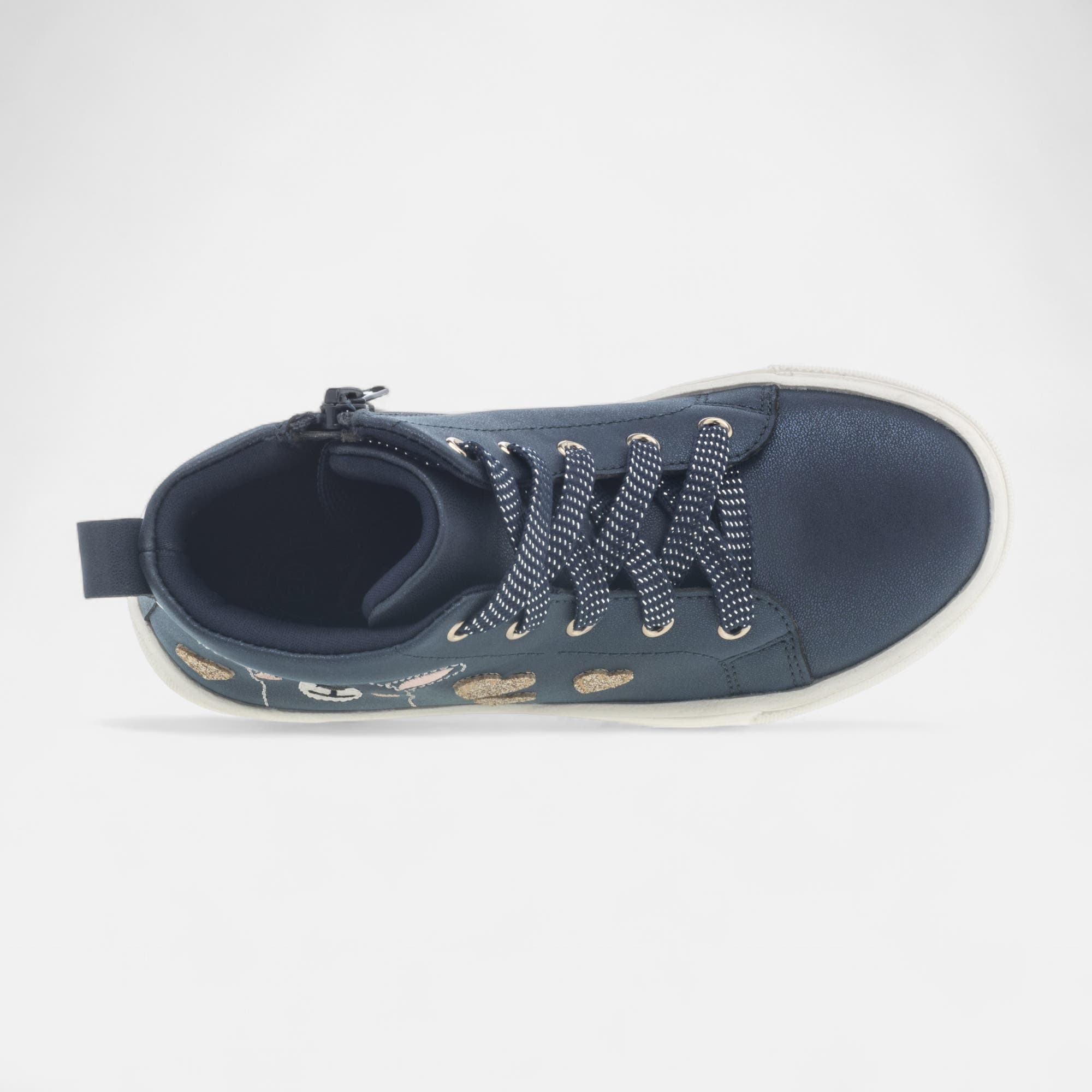 Baskets hautes Fille bleu marine