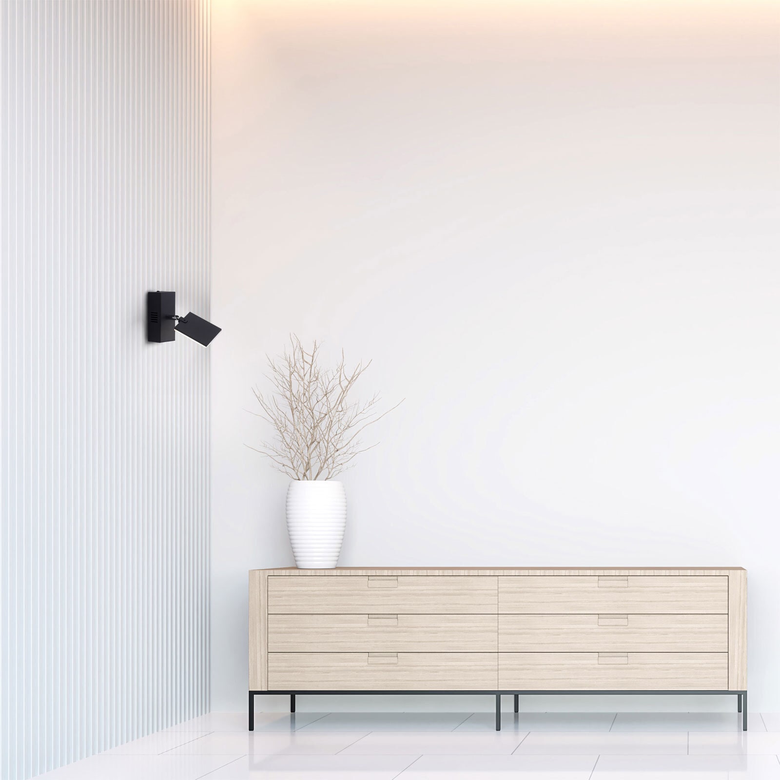 Paul Neuhaus LED Wandleuchte mit Spot PURE-MIRA schwarz