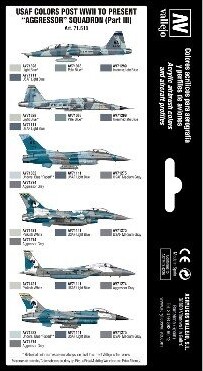 Vallejo - Model Air Maling Sæt - Usaf Aggressor Part 3 - 8X17 ML