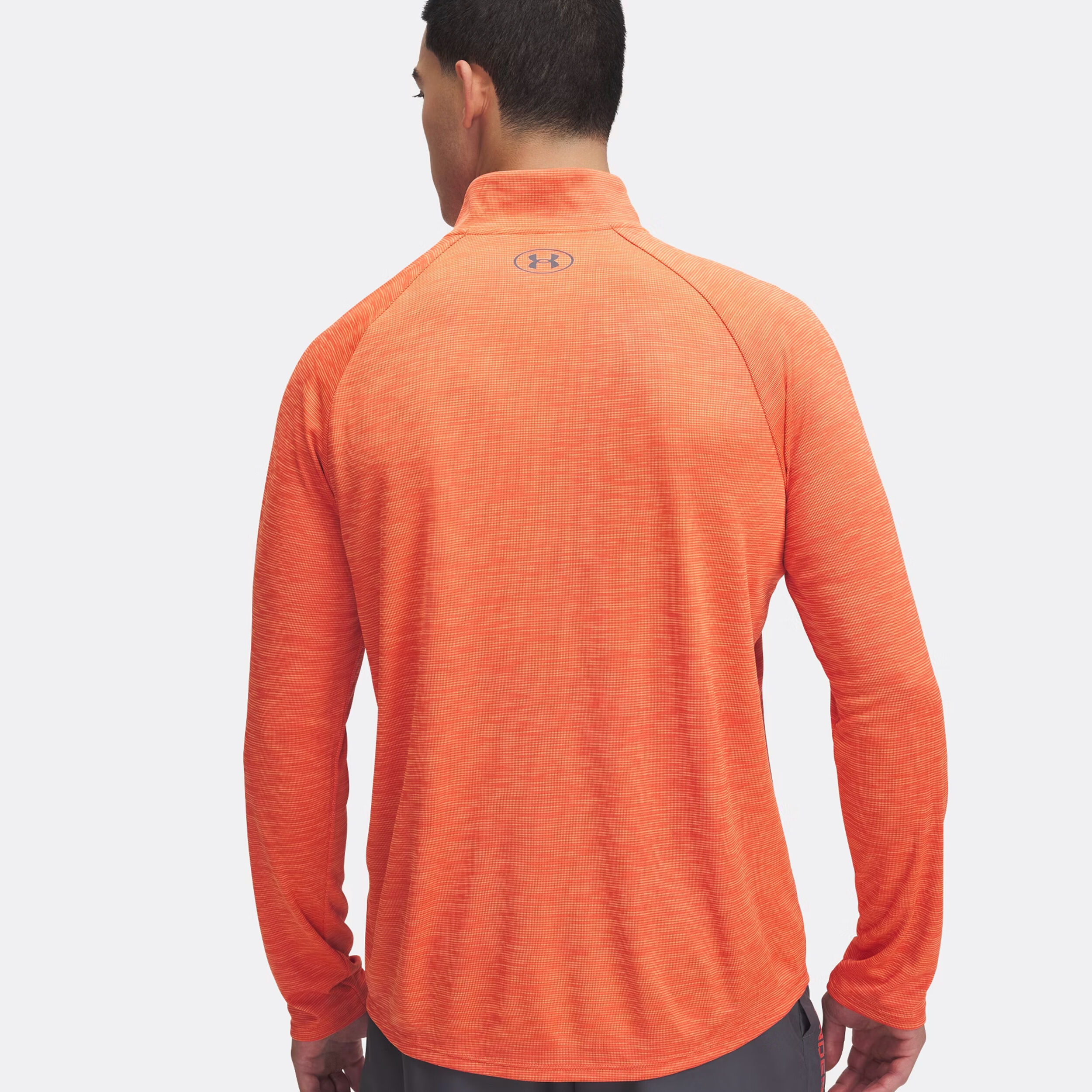 Under Armour Tech Textured Half-Zip Haut Manches Longues Hommes - Orange