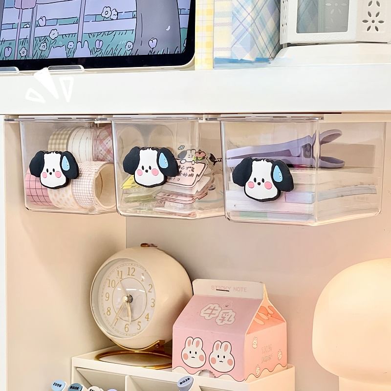 Yunikon - Transparante plastic zelfklevende lade-organizer / hond zelfklevende decoratie / set
