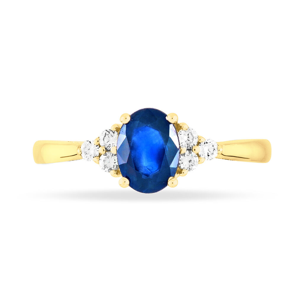 Bague Lea Or Jaune Saphir Et Diamant