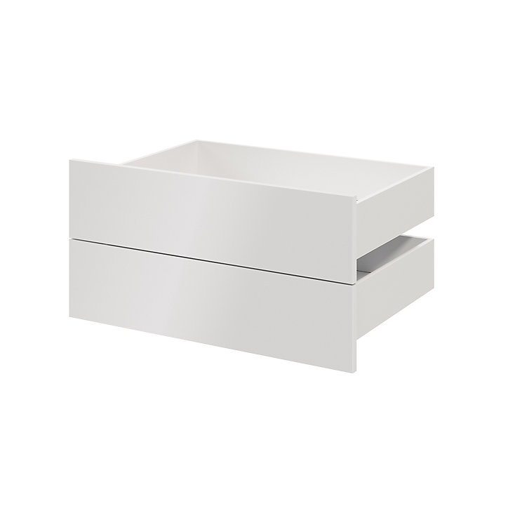 Lot de 2 tiroirs blanc brillant GoodHome Atomia H. 18,5 x L. 74,4 x P. 50 cm