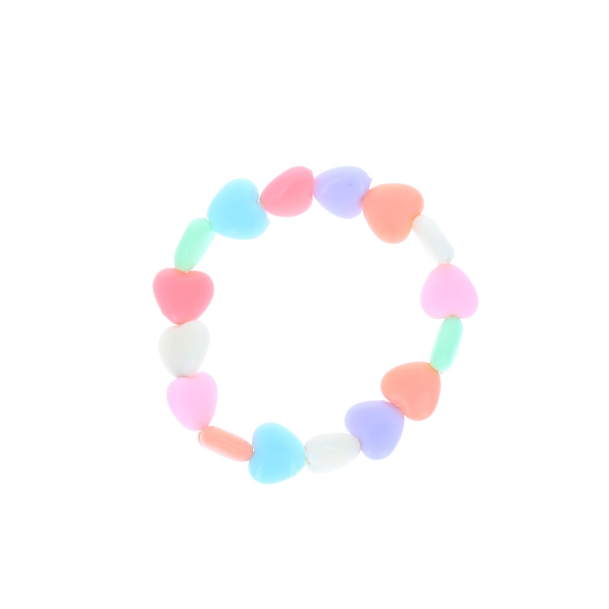 Bracelet coeurs plastiques colorés Le petit Souk