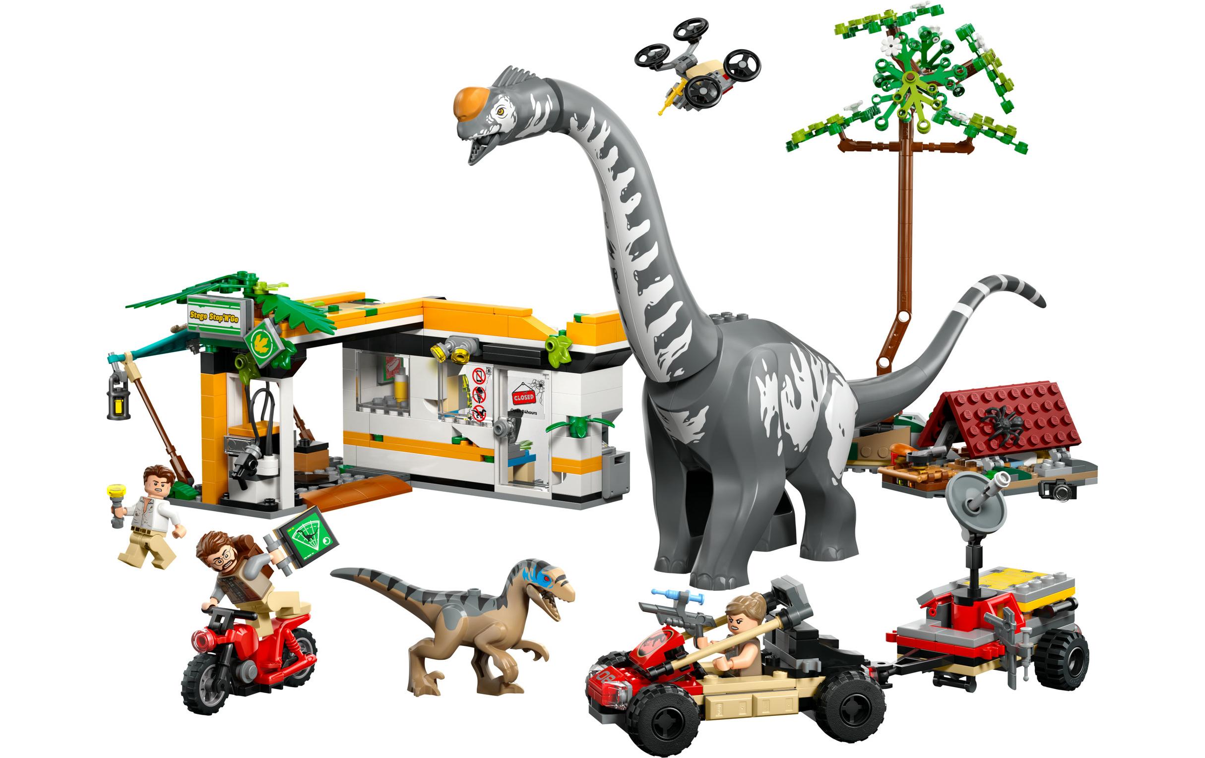 Jurassic World Raptor Titanosaurus: Grosse FährtensucheLego Bauset mit Dino zum Spielen und Ausstellen