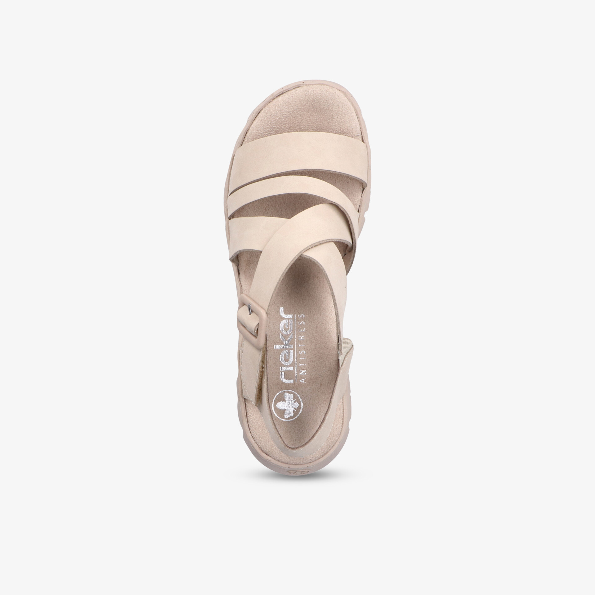 rieker Damen Plateausandalen beige