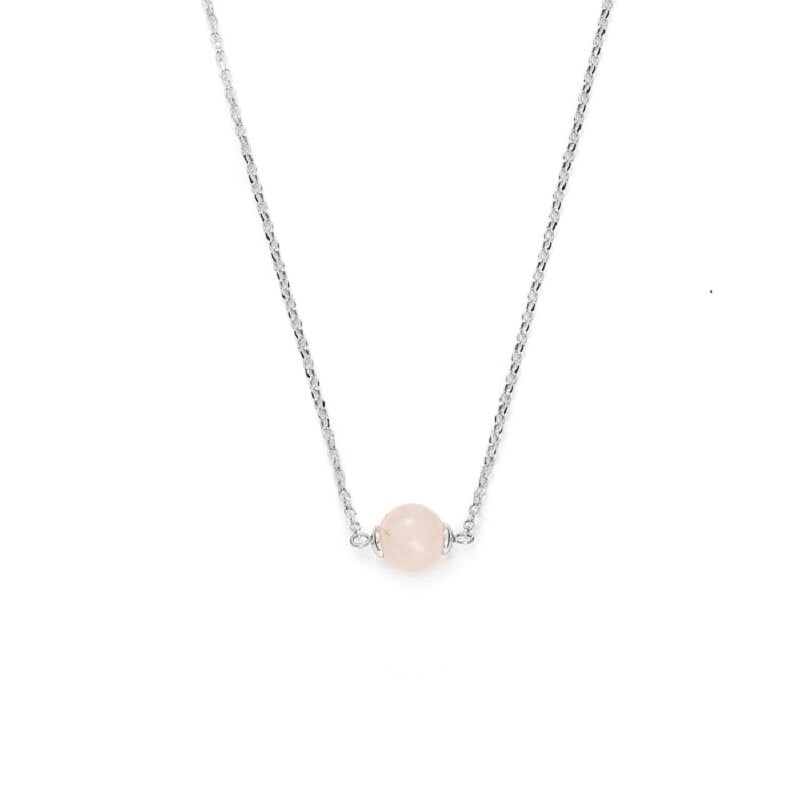 Collier pierre quartz rose