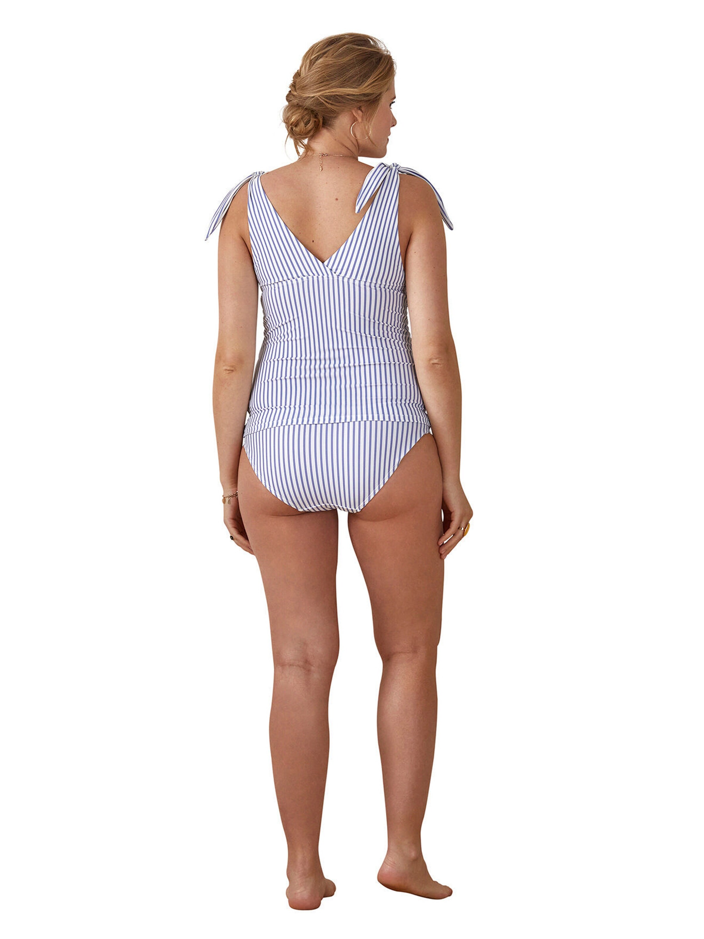 Vertbaudet Umstands-Tankini blau gestreift