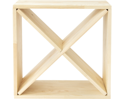 Wijnrek van hout, Wine Cube, grenen, 48x48x23,5 cm, voor 24 flessen