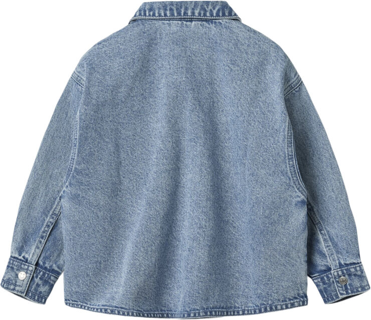 Wheat Langærmet Denim Skjorte Pappo Blå