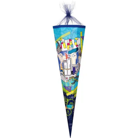 Nestler Schultüte Phineas & Ferb mit Tüllverschluss, 6-eckig, 85cm