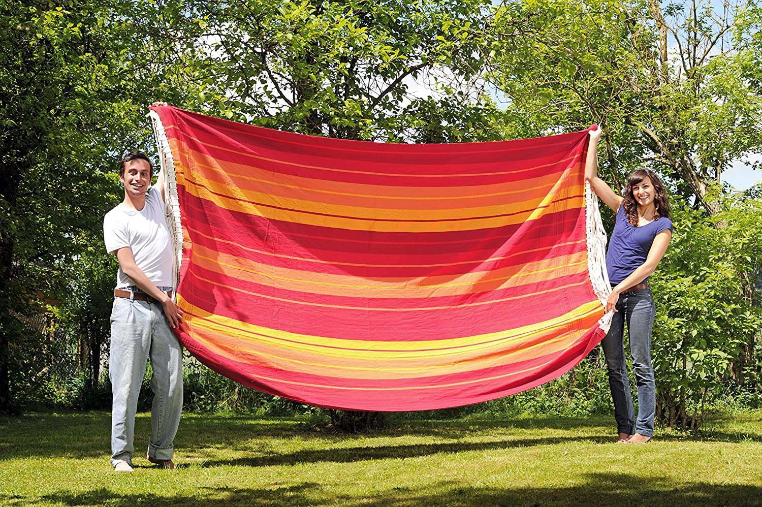 Amazonas Hängematte Gigante lava 300 x 200 cm rot/orange