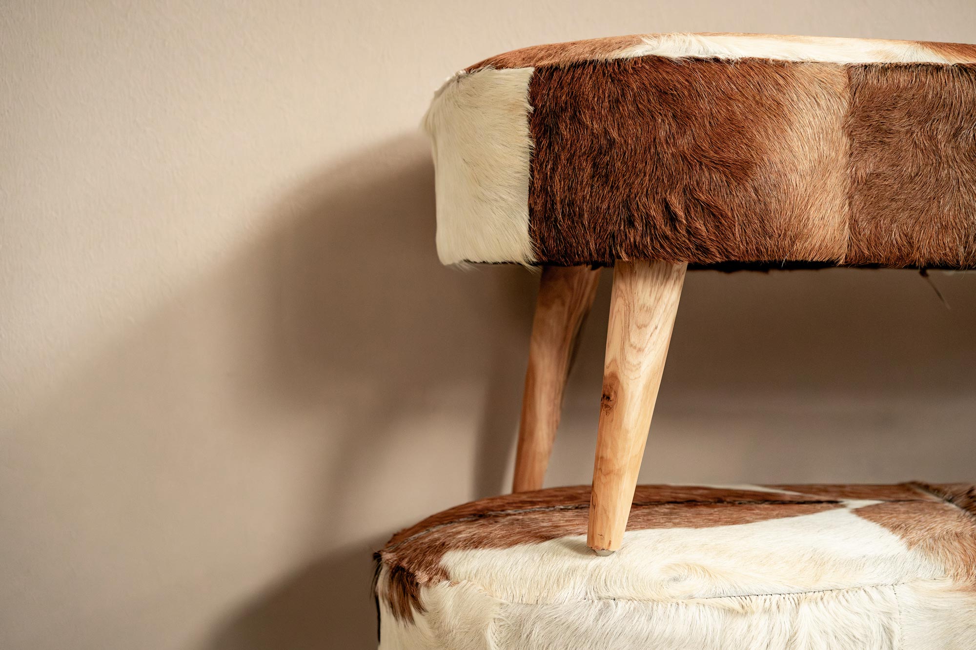 Fell-Bank 'Leso', B 122 cm, H 47 cm, L 55 cm von fischer's lagerhaus